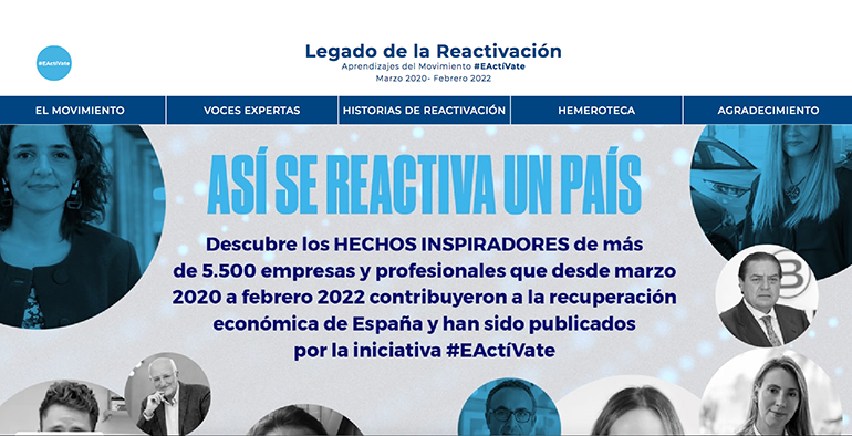 #EActíVate se transforma en el ´Legado de la Reactivación´, un centro de documentación con los hechos que han activado a las más de 5.500 empresas adheridas